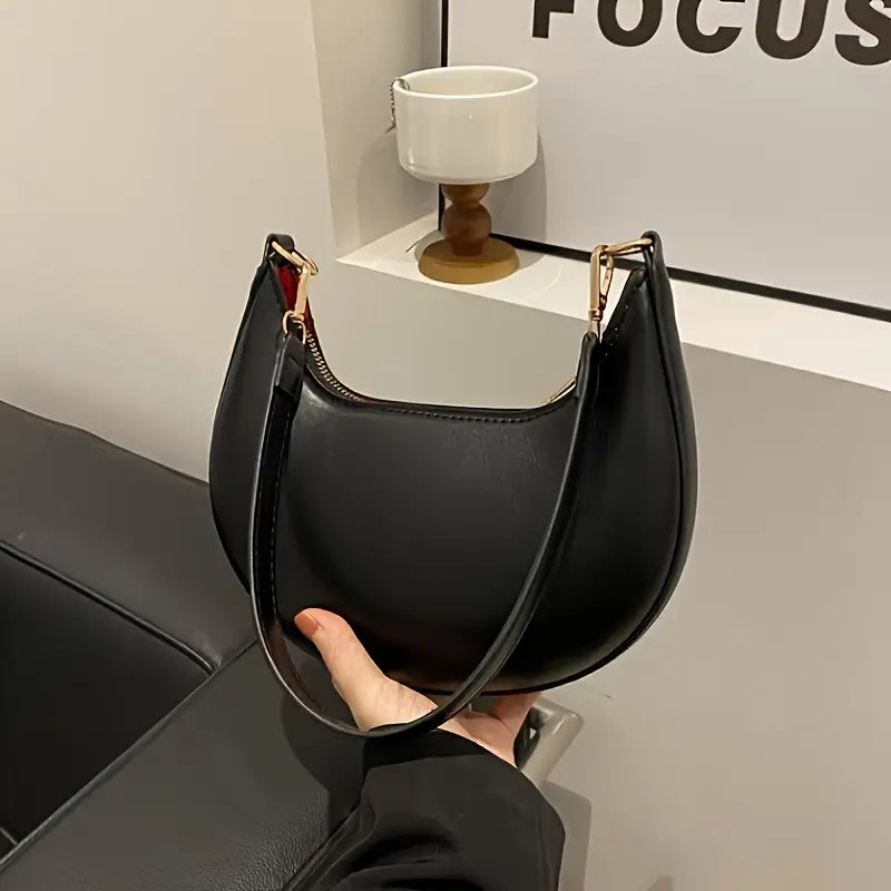 C - borsa elegante mezzaluna