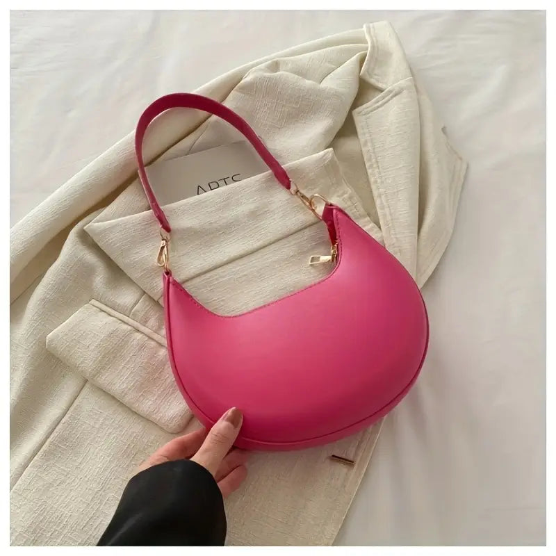 C - borsa elegante mezzaluna
